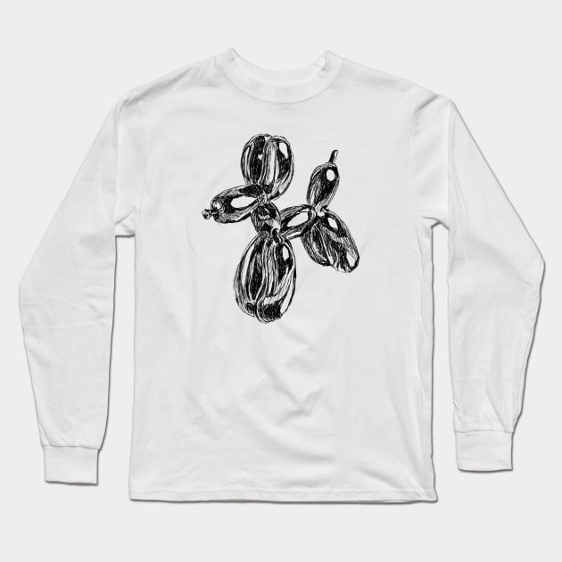 Balloon Dog Image Long Sleeve T-Shirt by rachelsfinelines